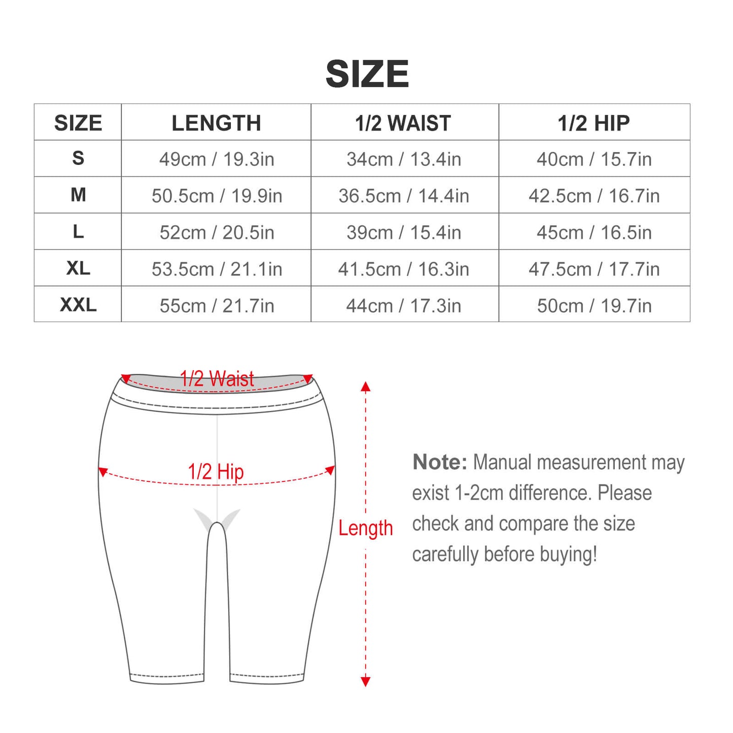 250gsm Knee-Length Yoga Shorts YJ008 (All-over Printing)