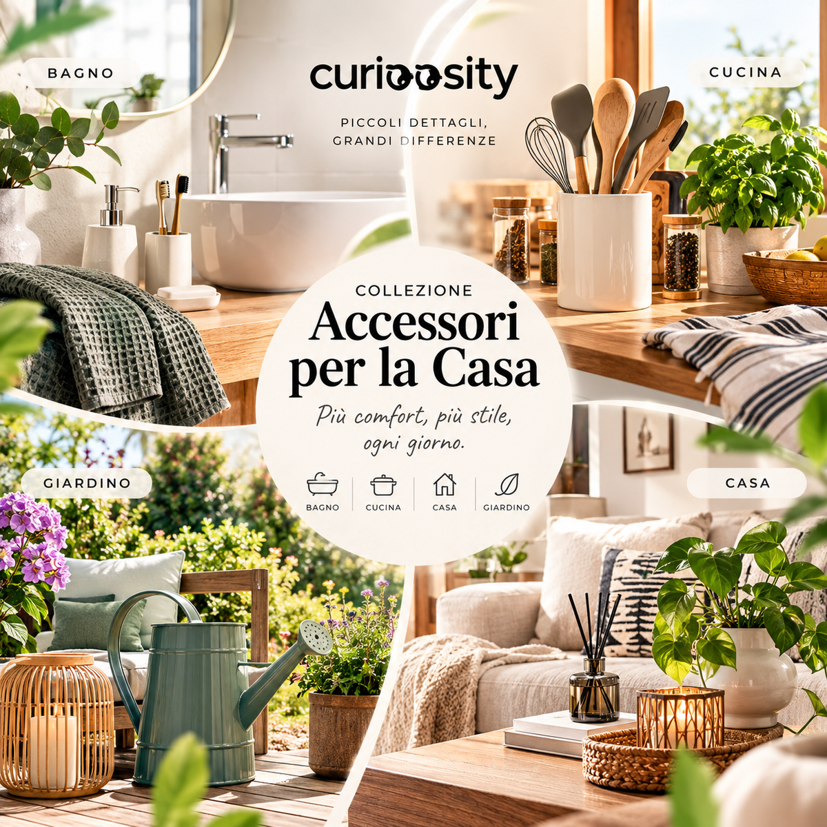 COLLEZIONE ACCESSORI PER LA CASA CUCINA BAGNO GIARDINO