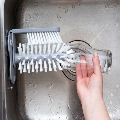 Removable Suction Cup Lazy Cup Brush Cleaning Brush Rotating Water Cup Tea Cup Brush