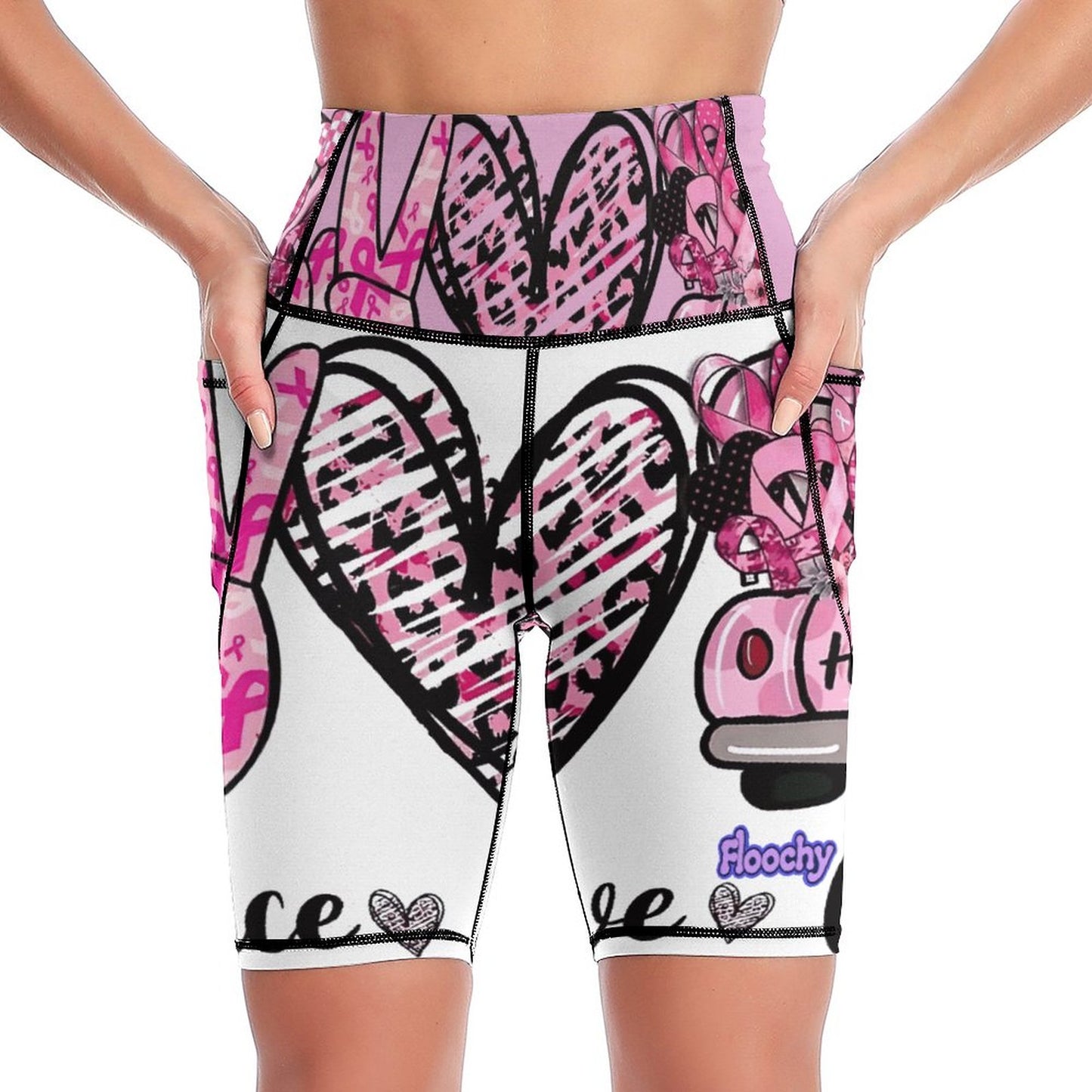 250gsm Knee-Length Yoga Shorts YJ008 (All-over Printing)