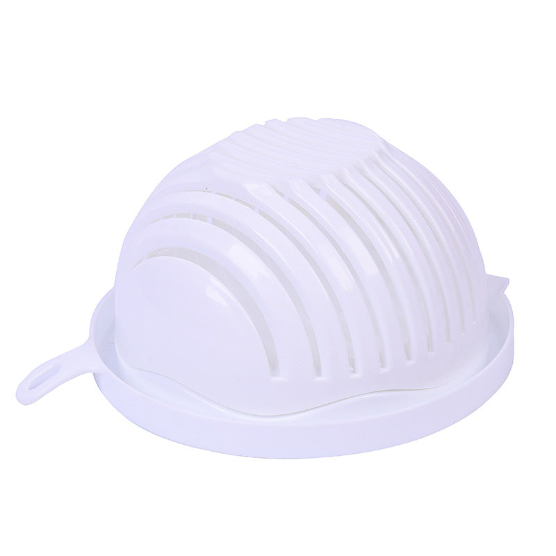 Kitchen Fruit Sand Vegetable Cutter Cutting Bowl Mixed Salad Artifact Plastic With Lid Vegetable Pot Thickening Divider
