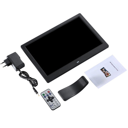 12-inch Electronic Album Digital Photo Frame Insert U Disk SD Card Loop Playback Picture Video Calendar Alarm Clock