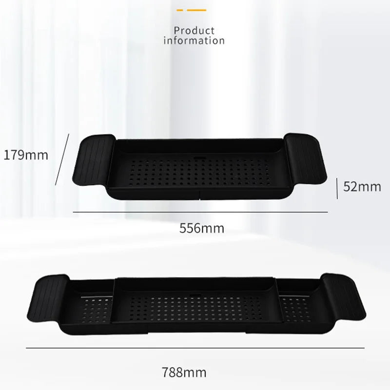 Bathtub Storage Rack Bath Tray Shelf Shower Tub Bathroom Tools Makeup Towel Organizer Plastic Kitchen Sink Drain Holder Shelf|Bathroom Shelves|   - AliExpress