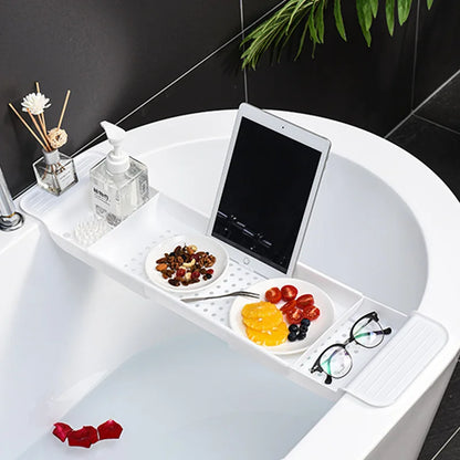Bathtub Storage Rack Bath Tray Shelf Shower Tub Bathroom Tools Makeup Towel Organizer Plastic Kitchen Sink Drain Holder Shelf|Bathroom Shelves|   - AliExpress