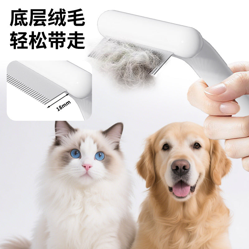 Three-In-One Pet Comb, Multifunctional Cat And Dog Grooming Tool, Thinning Comb, Detangling Comb, And Floating Hair Remover