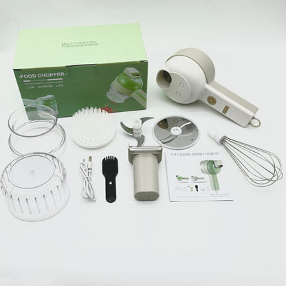 Gatling Vegetable Cutter Multi-functional Household Cordless Electric Handheld Garlic Mince Diced Minced Meat Cooking Machine Kitchen Artifact