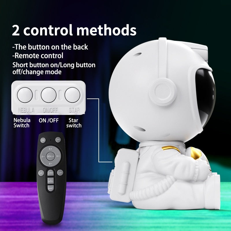 New Rocket-hugging Starry Sky Light Projector, Filled With Starry Sky Atmosphere, Creative Astronaut Laser Starry Sky Projection Lamp