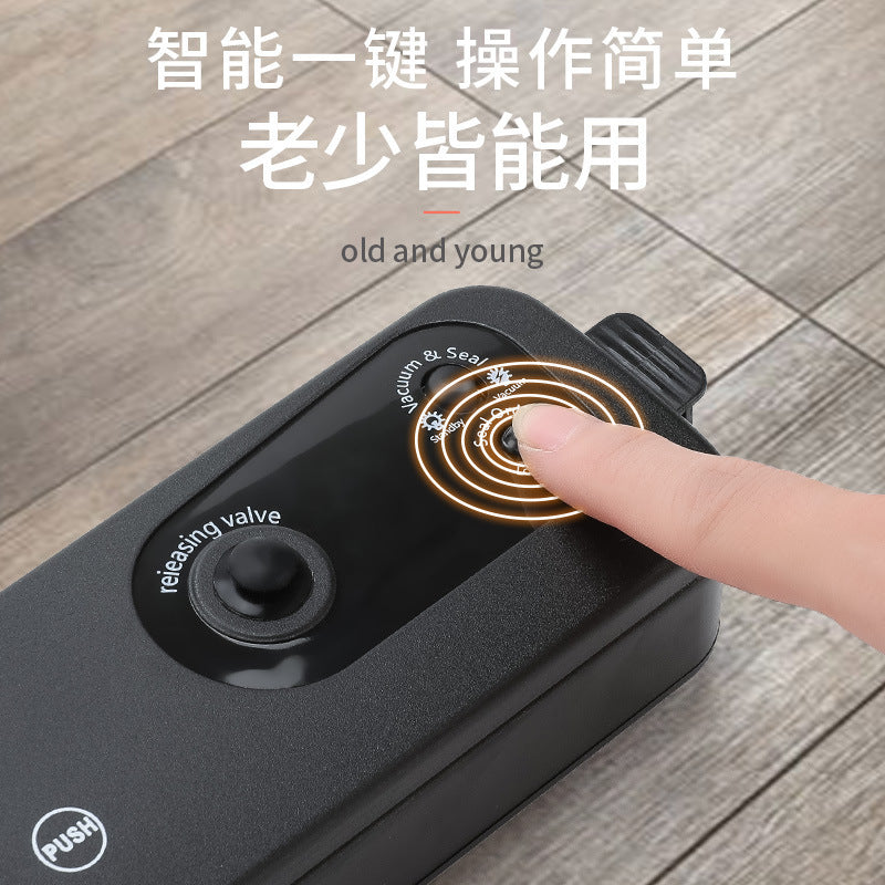 Cross-border Food Vacuum Packaging Machine Household Automatic Vacuum Sealing Machine Small Plastic Sealing Machine Portable Kitchen Preservation Machine
