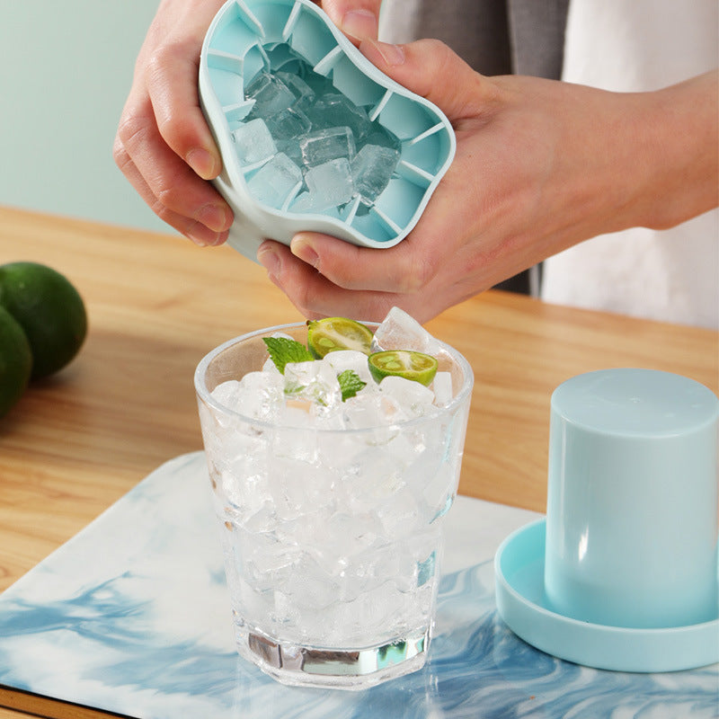 Cylinder Ice Tray Silicone Frozen Ice Cube Mold Ice Grain Ice Cup Ice Storage Ice Storage Box Household Ice Bucket Ice Box Maker