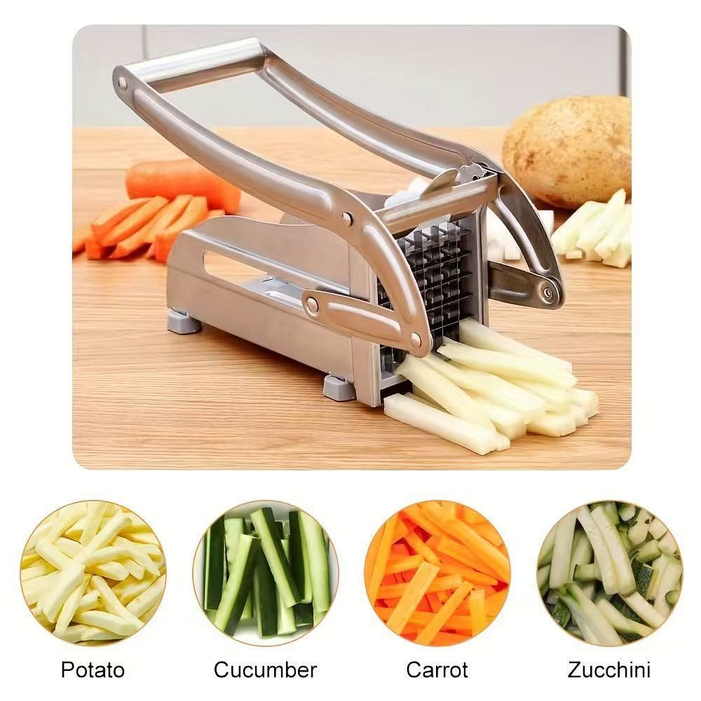 Multifunctional Stainless Steel Cucumber Slicer, Household Kitchen Vegetable Cutter, French Fry Machine, Potato Slicer
