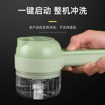 Gatling Vegetable Cutter Multi-functional Household Cordless Electric Handheld Garlic Mince Diced Minced Meat Cooking Machine Kitchen Artifact