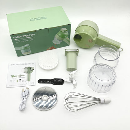Gatling Vegetable Cutter Multi-functional Household Cordless Electric Handheld Garlic Mince Diced Minced Meat Cooking Machine Kitchen Artifact