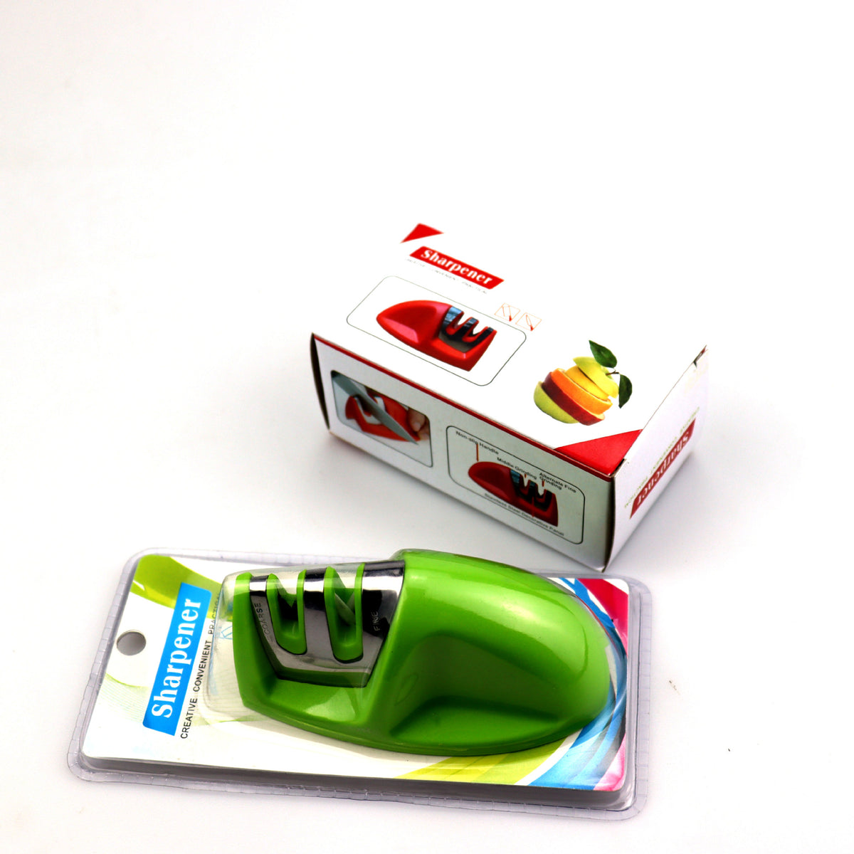 Mini Mouse Sharpener Household Portable Two-Segment Ceramic Tungsten Steel Quick Sharpener Knife Sharpener