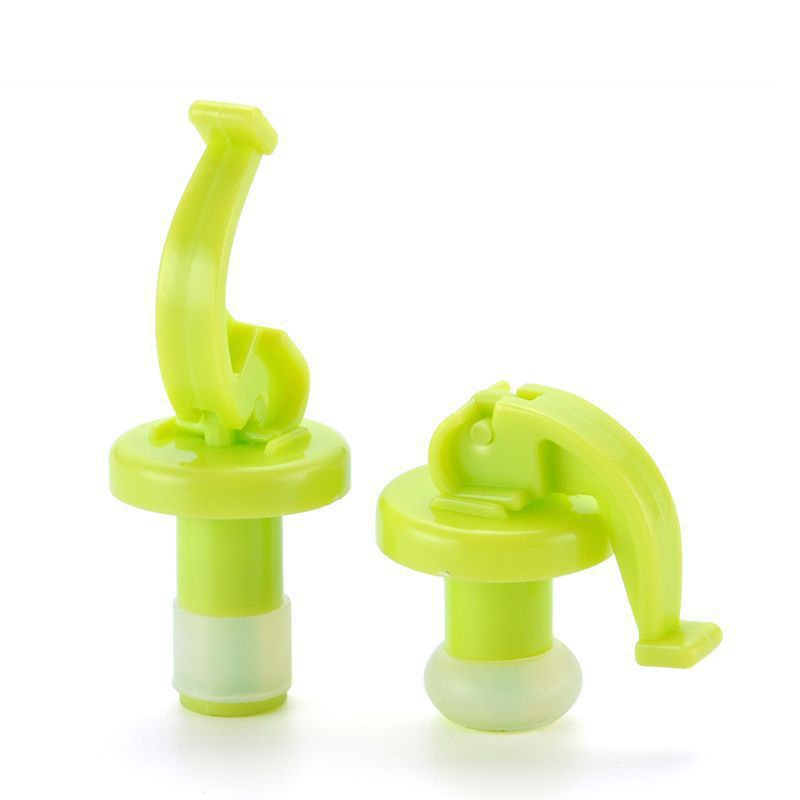 Plastic Red Wine Corks Manually Press Down Wine Corks 2 Pack Creative Silicone Champagne Corks