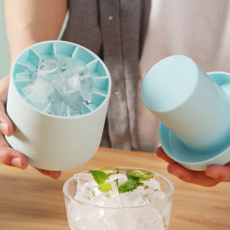 Cylinder Ice Tray Silicone Frozen Ice Cube Mold Ice Grain Ice Cup Ice Storage Ice Storage Box Household Ice Bucket Ice Box Maker