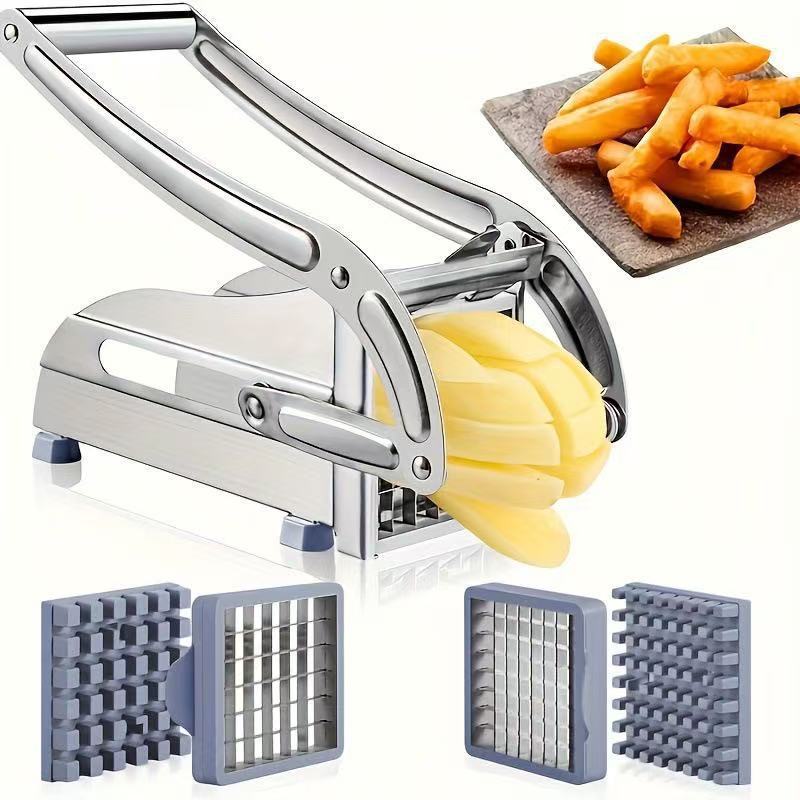 Multifunctional Stainless Steel Cucumber Slicer, Household Kitchen Vegetable Cutter, French Fry Machine, Potato Slicer