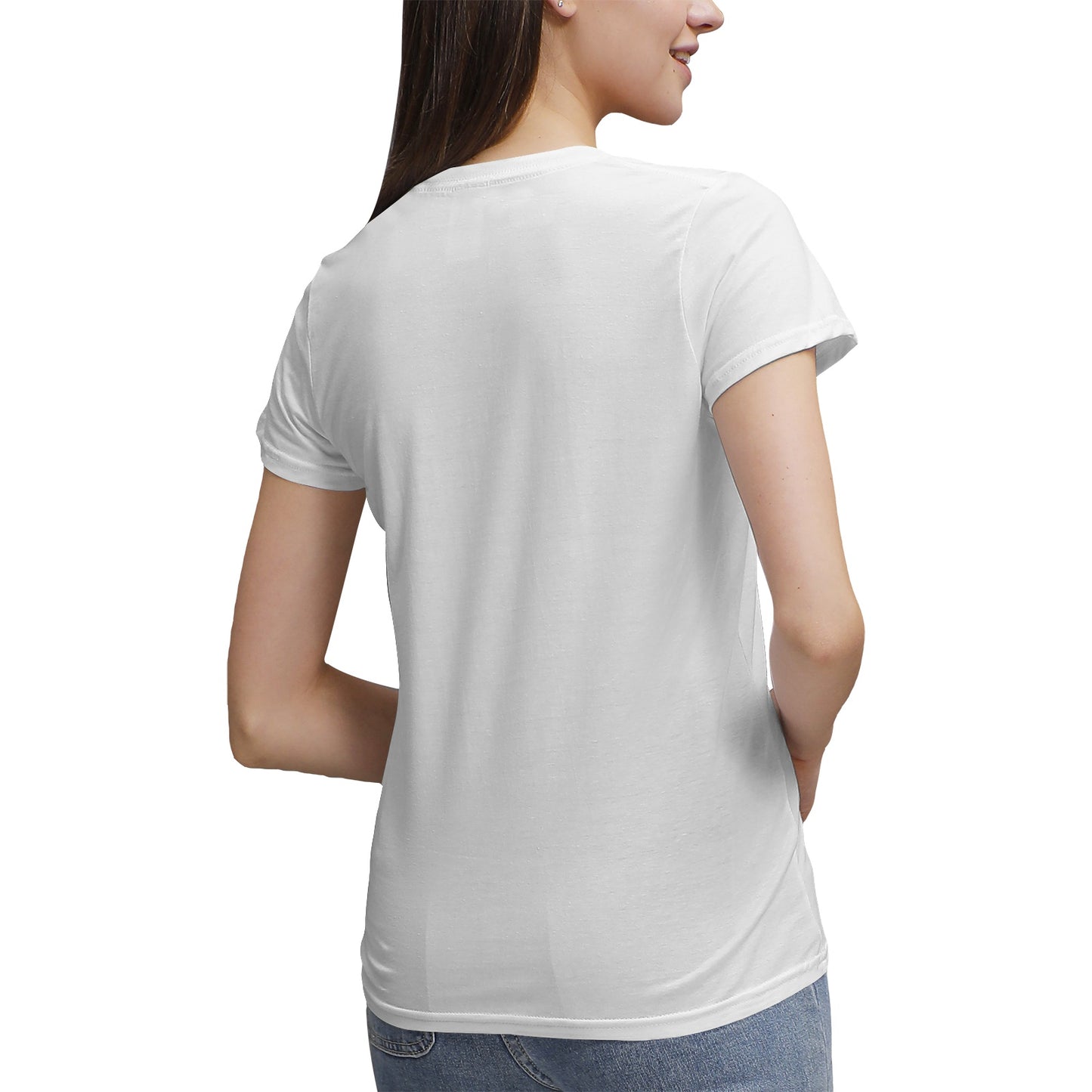 Women's 100% Cotton V‑Neck T‑shirt