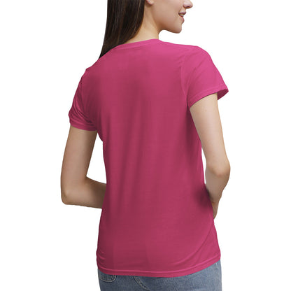 Women's 100% Cotton V‑Neck T‑shirt