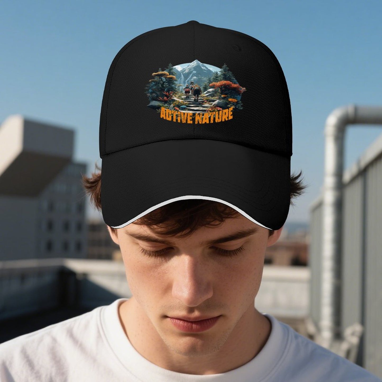 Baseball Cap for Men Women Curved Visor Sandwich