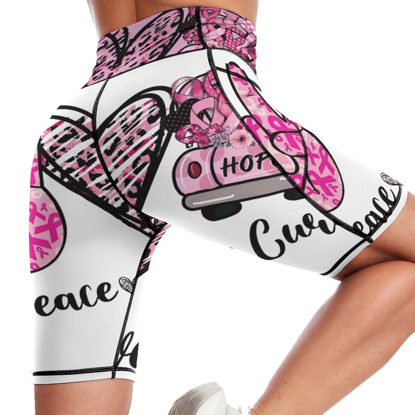 250gsm Knee-Length Yoga Shorts YJ008 (All-over Printing)