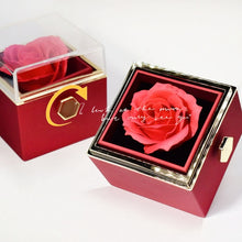 Carica l&#39;immagine nel visualizzatore di Gallery, Rotating Soap Flower Rose Gift Box Creative Rotating Rose Jewelry Packaging Box Valentine&#39;s Day Gift For Women
